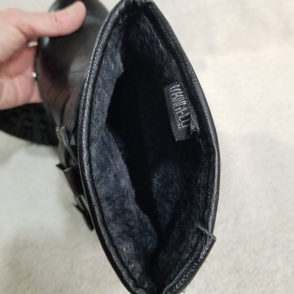 Vangelo black ankle boots with fur lining - Picture 8 of 9